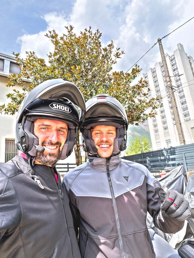 Xavier Maumon et Virgile Didier à l'arrivée de la balade