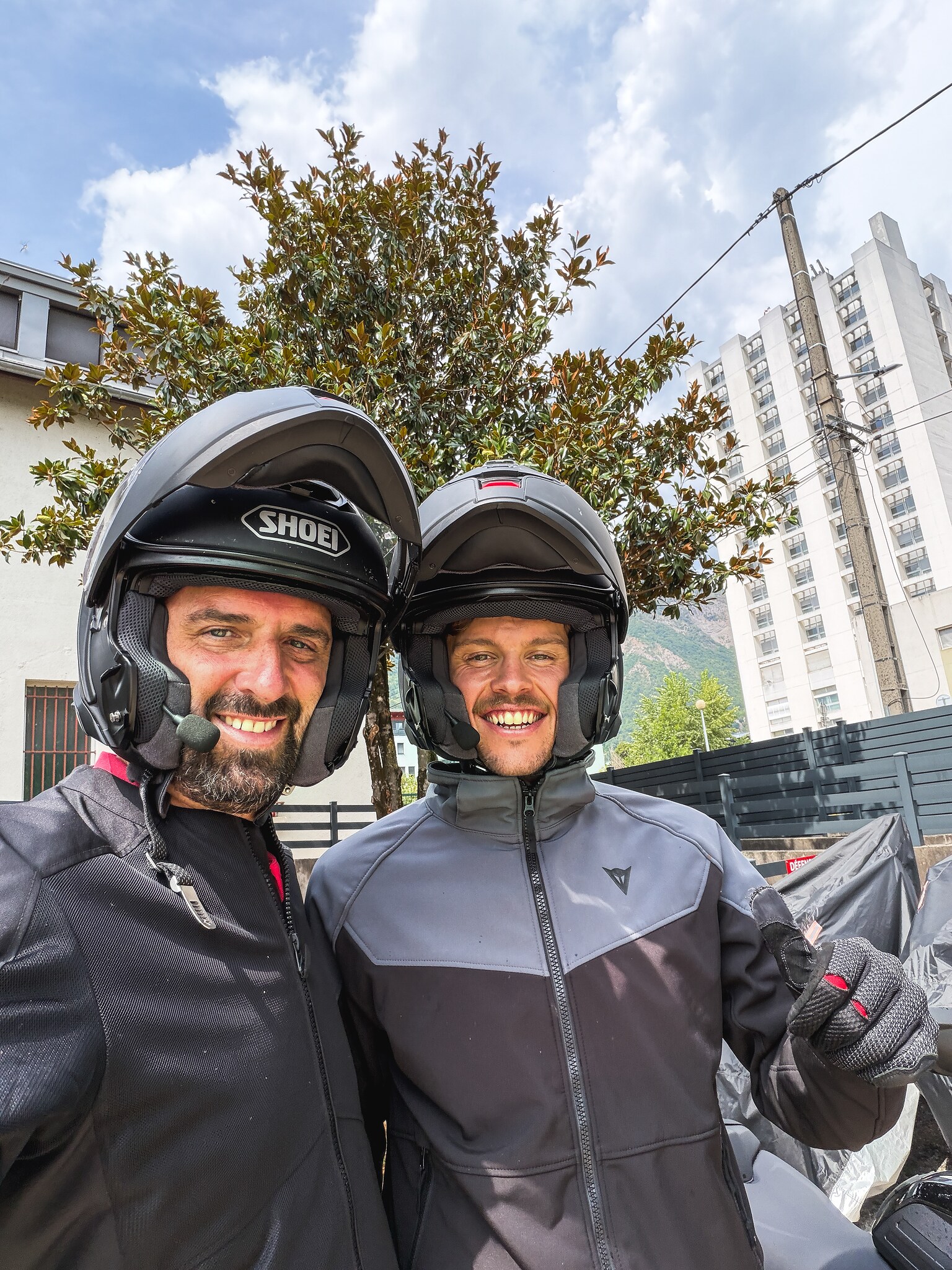 Xavier Maumon et Virgile Didier à l'arrivée de la balade
