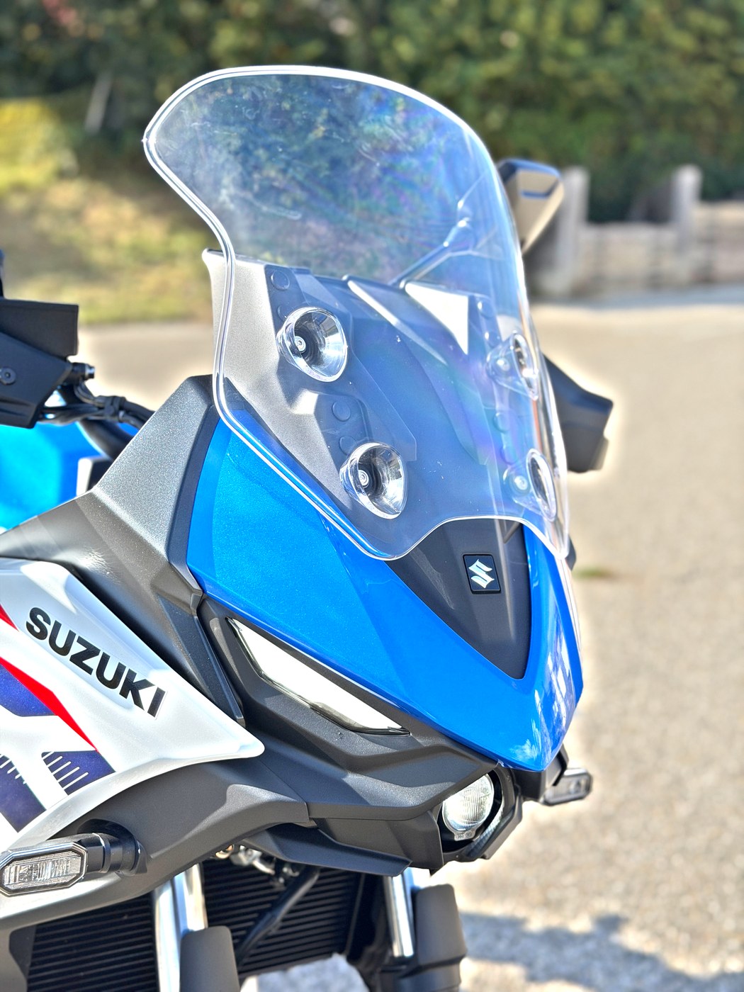 Shown in the low position. We set it to suit you when you collect the bike.